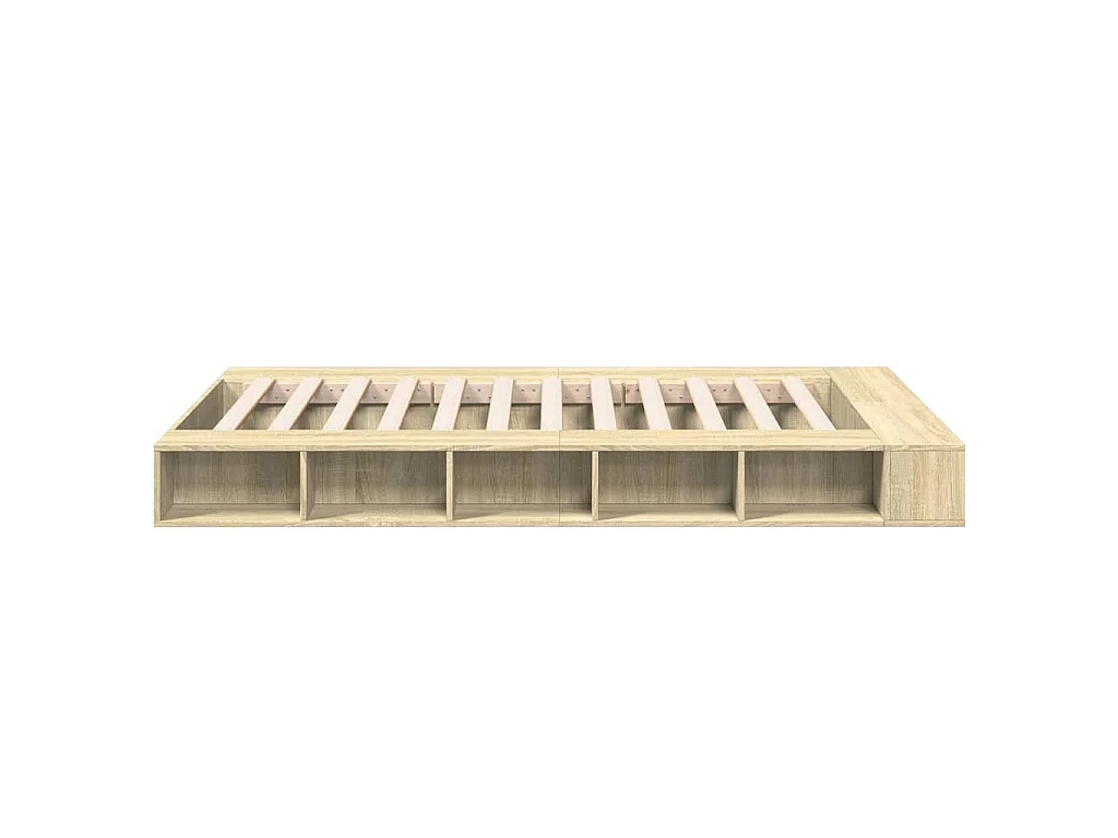 Cadre de lit sans matelas chêne sonoma 120x200 cm