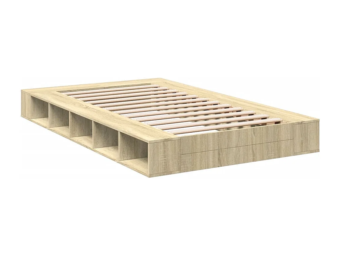 Cadre de lit sans matelas chêne sonoma 120x200 cm