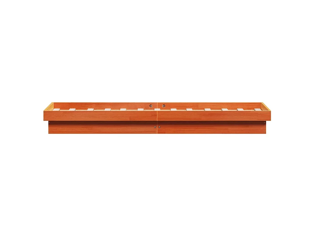 Estrutura de cama c/ LEDs 90x190 cm pinho maciço castanho mel