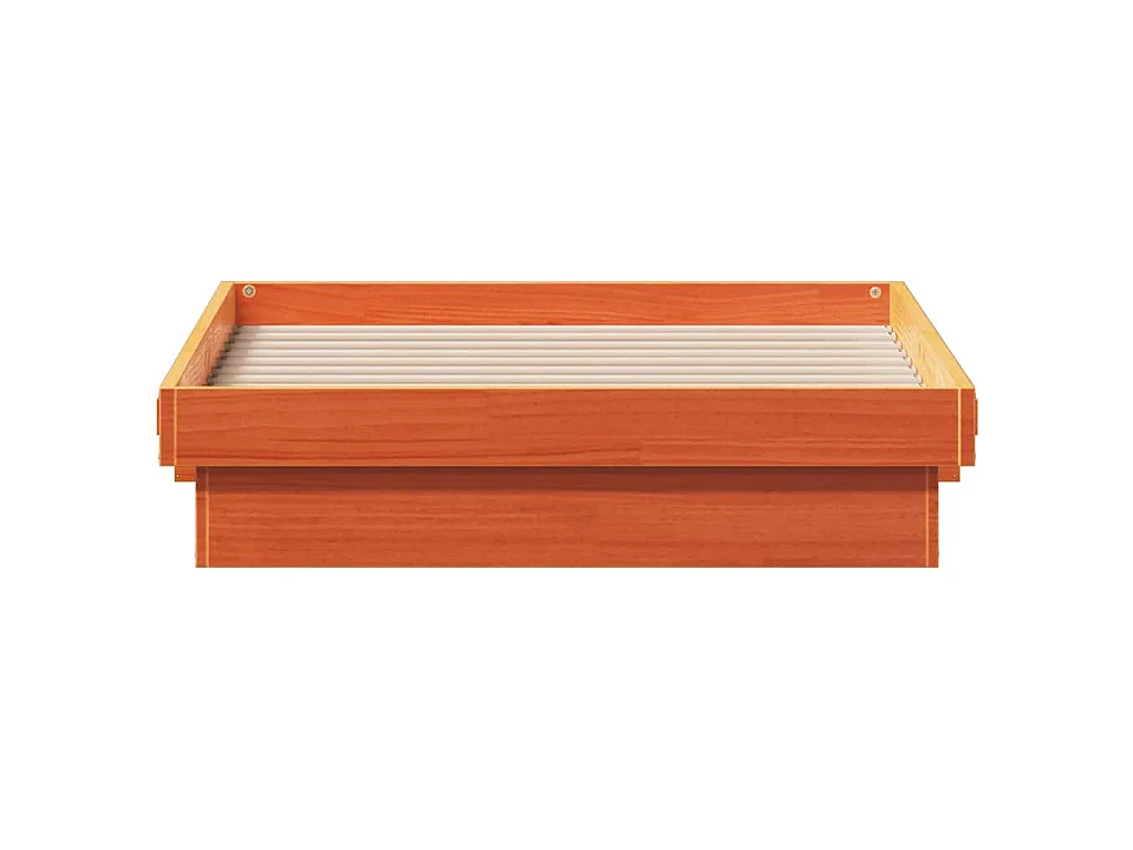 Cadre de lit à LED sans matelas 90x190 cm bois massif