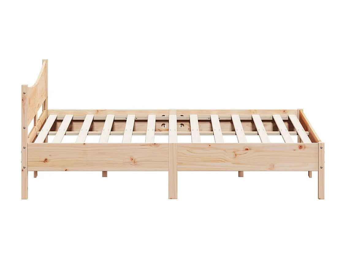 Estructura de cama sin colchón madera maciza de pino 180x200 cm