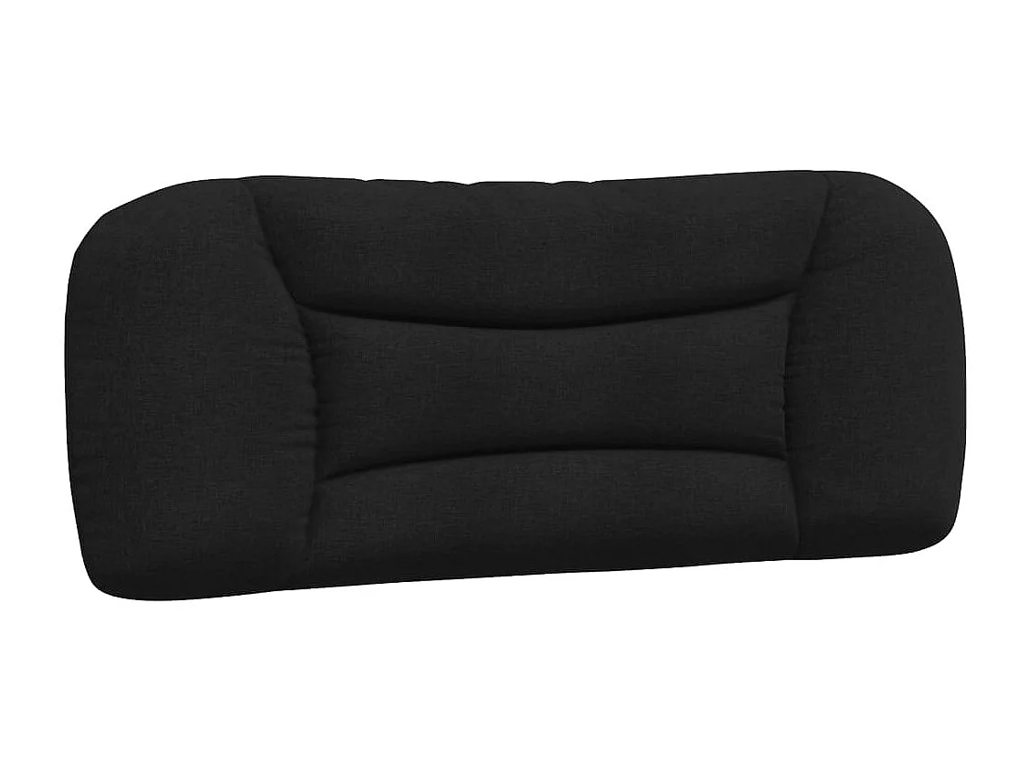 Cadre de lit sans matelas Hvar noir 100x200 cm tissu