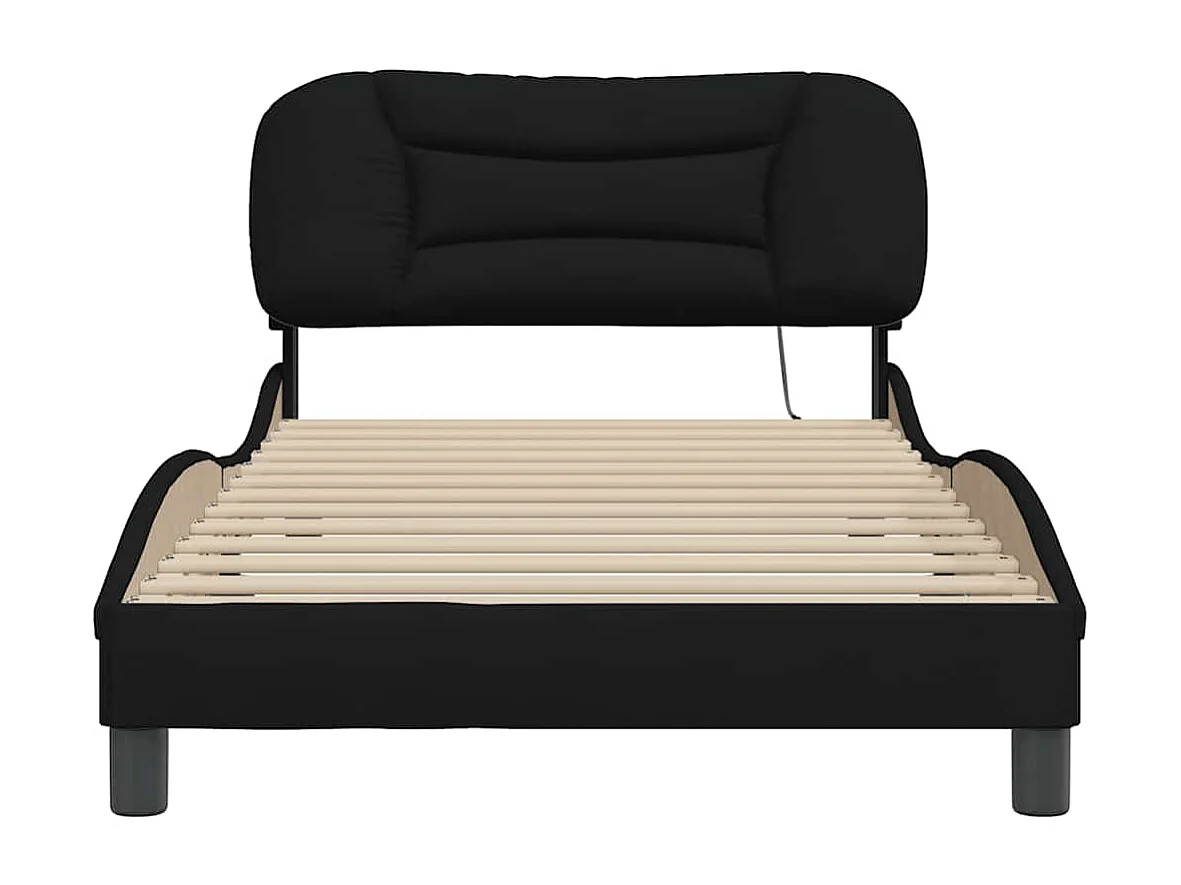Bedframe zonder matras "Hvar" 100x200 cm stof zwart