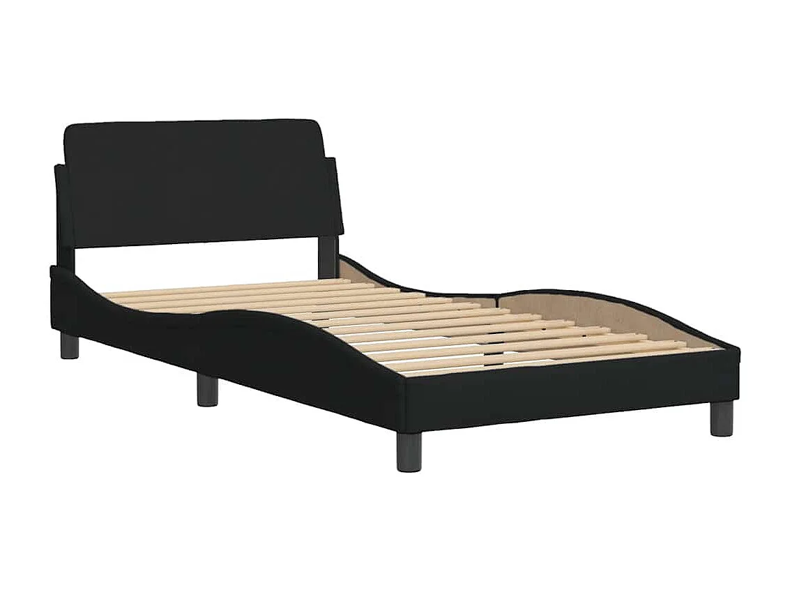 Bedframe zonder matras "Hvar" 100x200 cm stof zwart