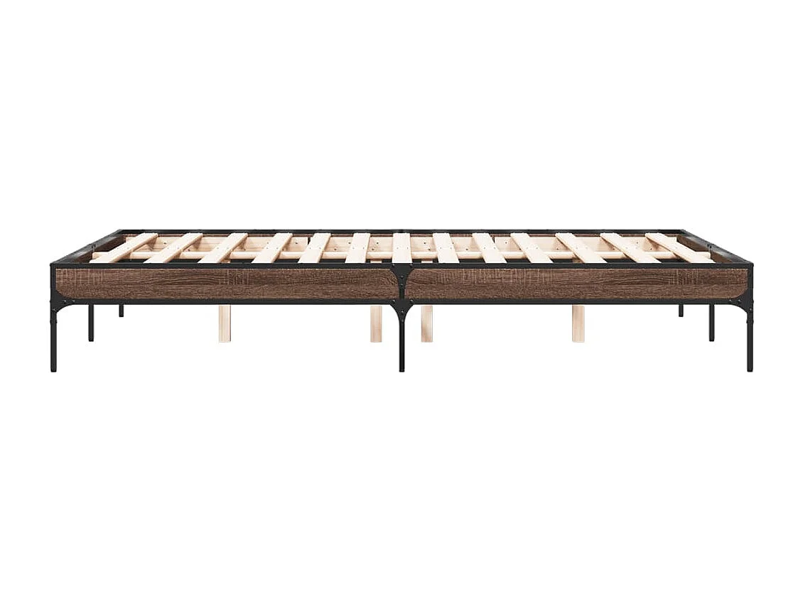 Cadre de lit sans matelas chêne marron 140x190 cm
