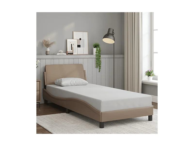 Cadre de lit Dover cappuccino 90x200 cm similicuir