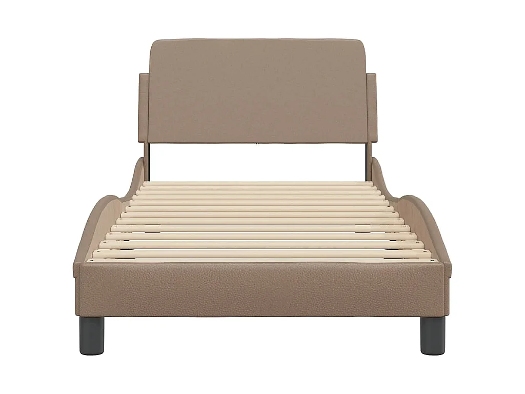 Bedframe "Dover" kunstleer cappuccinokleurig 90x200 cm
