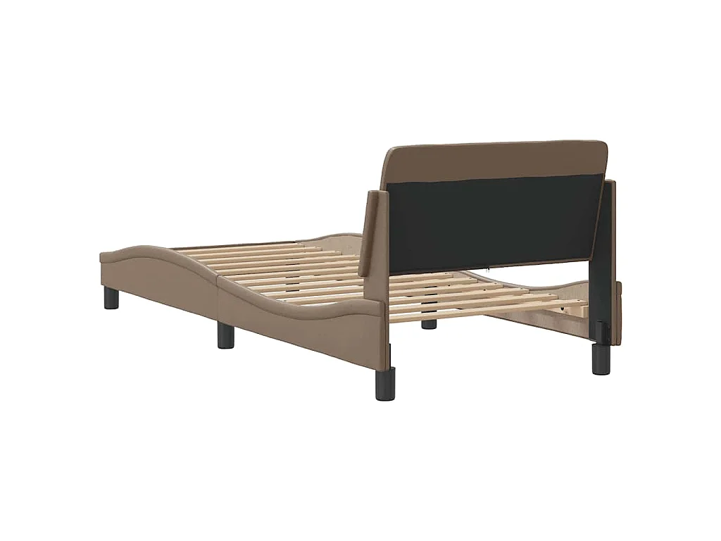 Bedframe "Dover" kunstleer cappuccinokleurig 90x200 cm