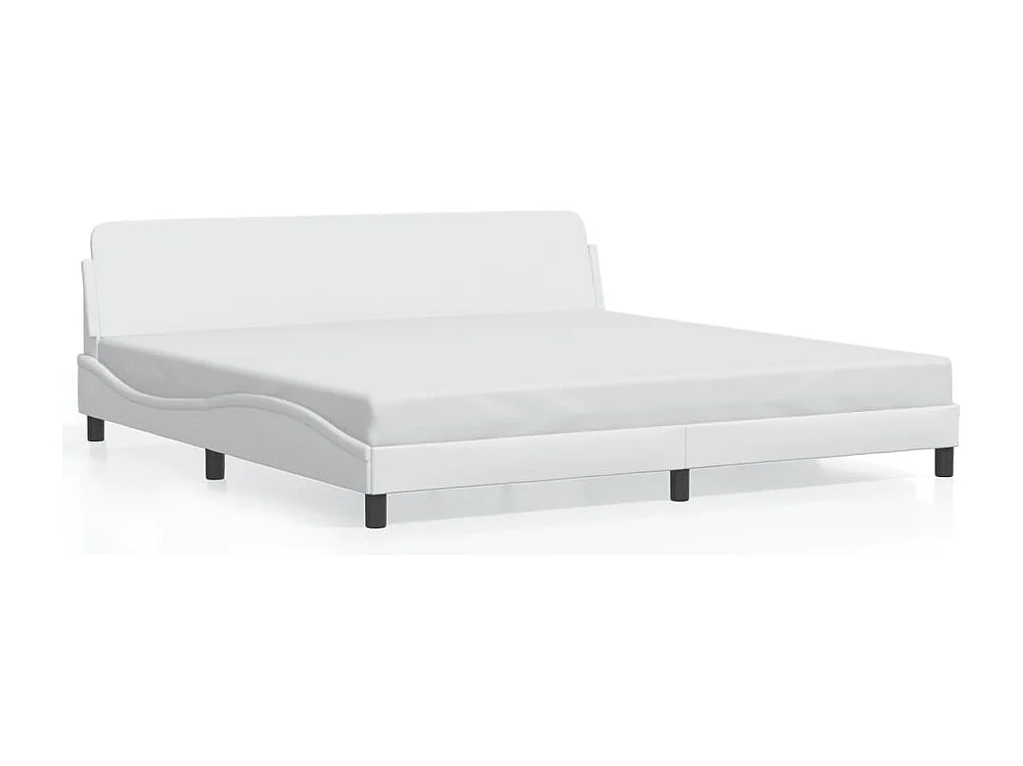Bedframe "Dover" kunstleer wit 200x200 cm
