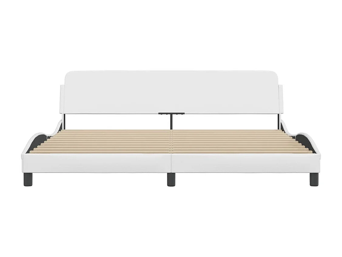 Bedframe "Dover" kunstleer wit 200x200 cm