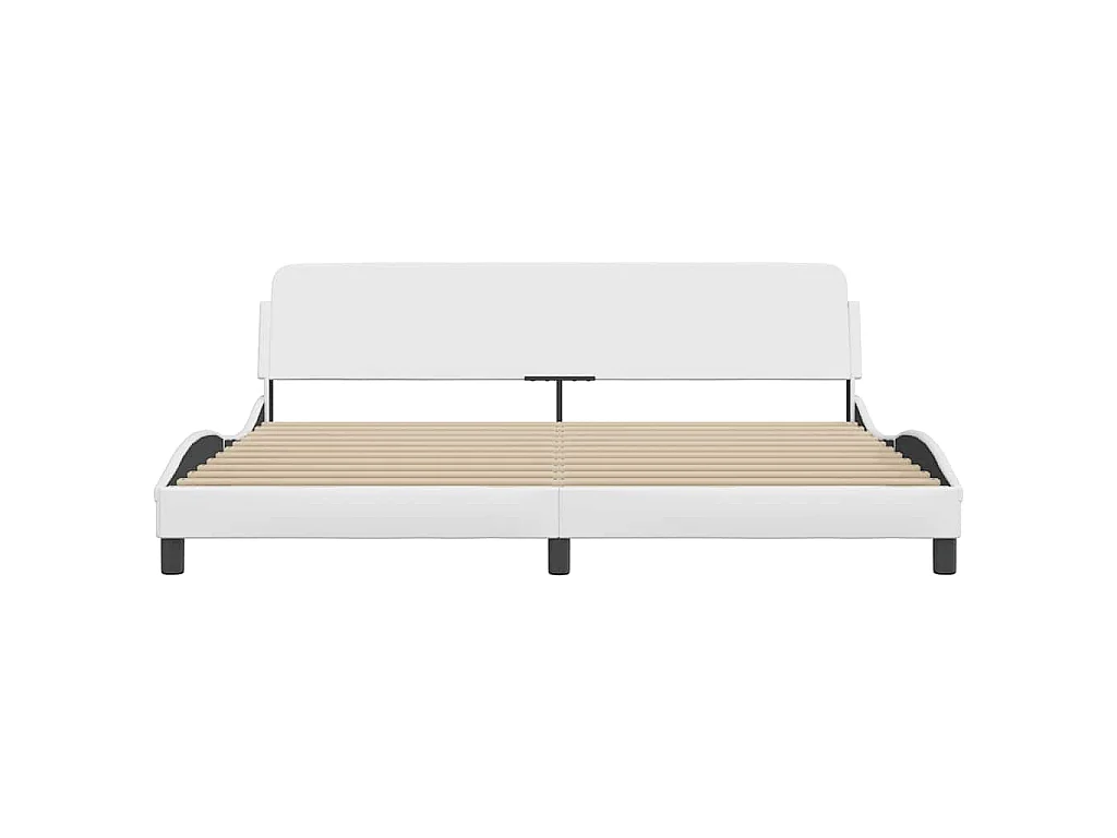 Cadre de lit Dover blanc 200x200 cm similicuir
