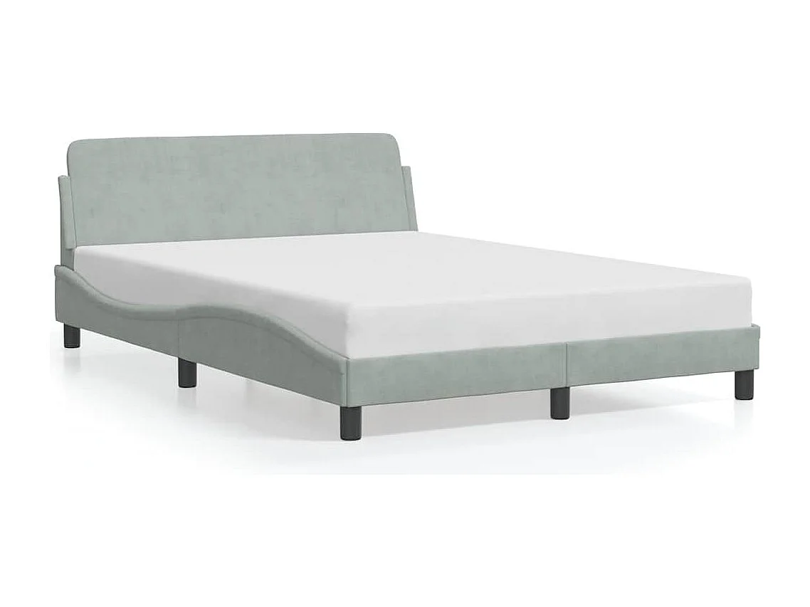 Bedframe "Dover" 120x200 cm fluweel lichtgrijs