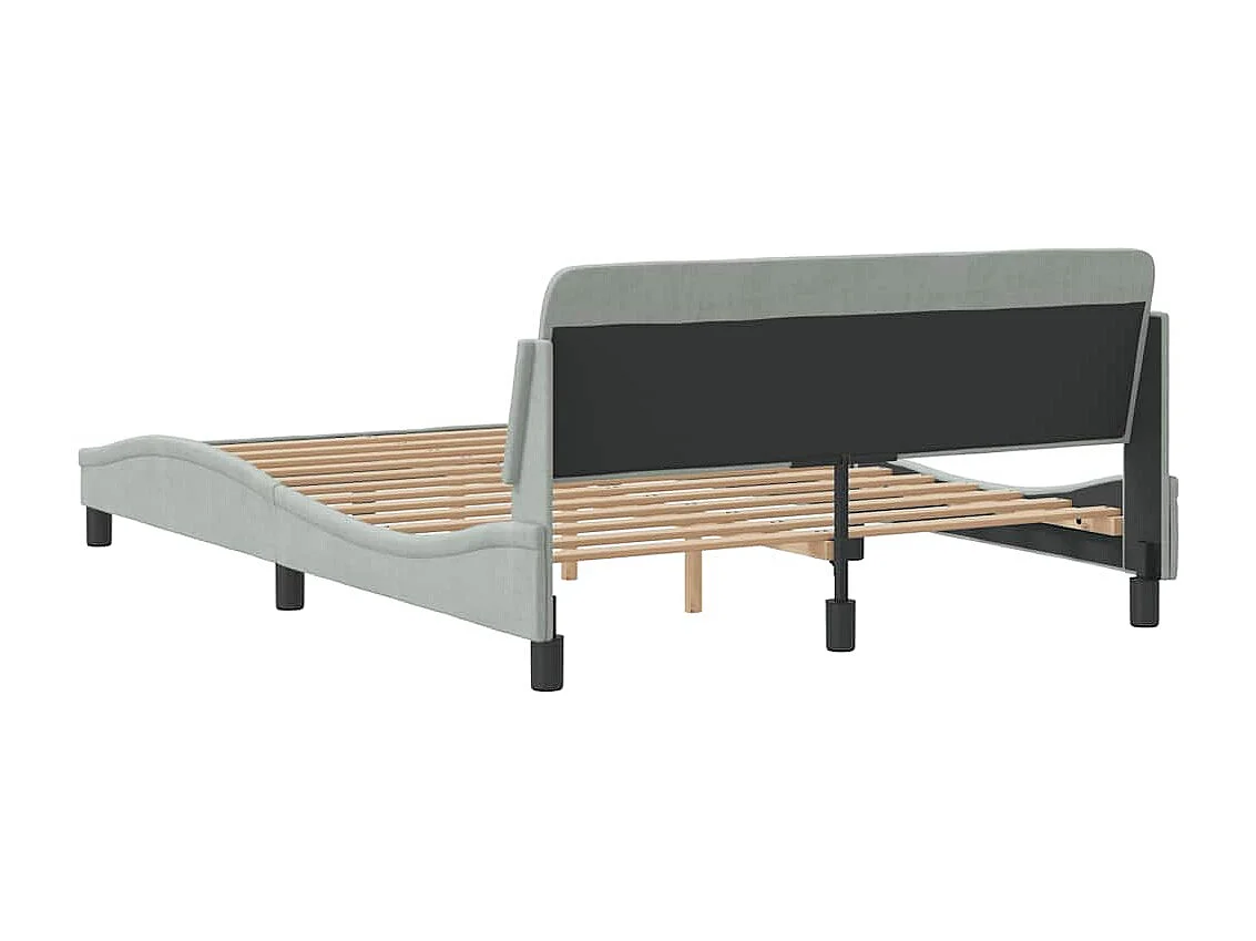 Bedframe "Dover" 120x200 cm fluweel lichtgrijs