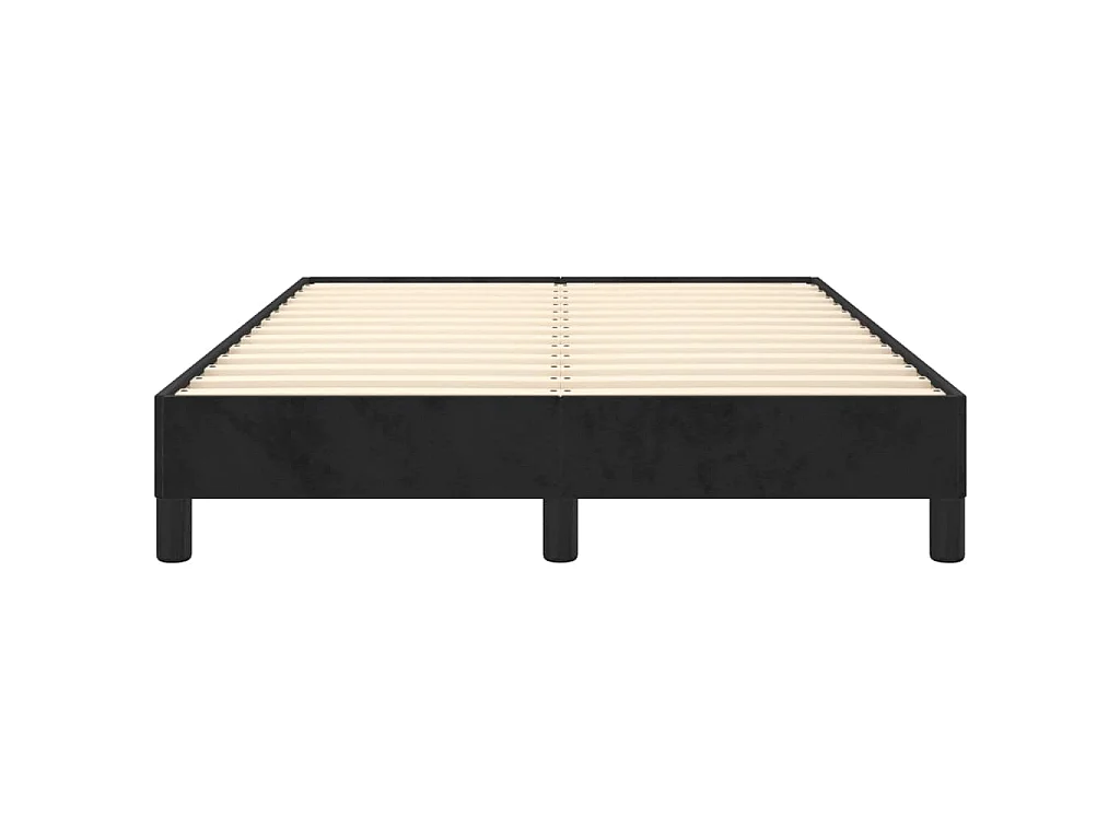 Cadre de lit sans matelas noir 120x190 cm velours