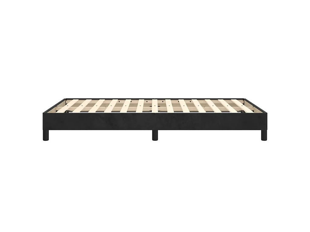 Bettgestell ohne Matratze Schwarz 120x190 cm Samt