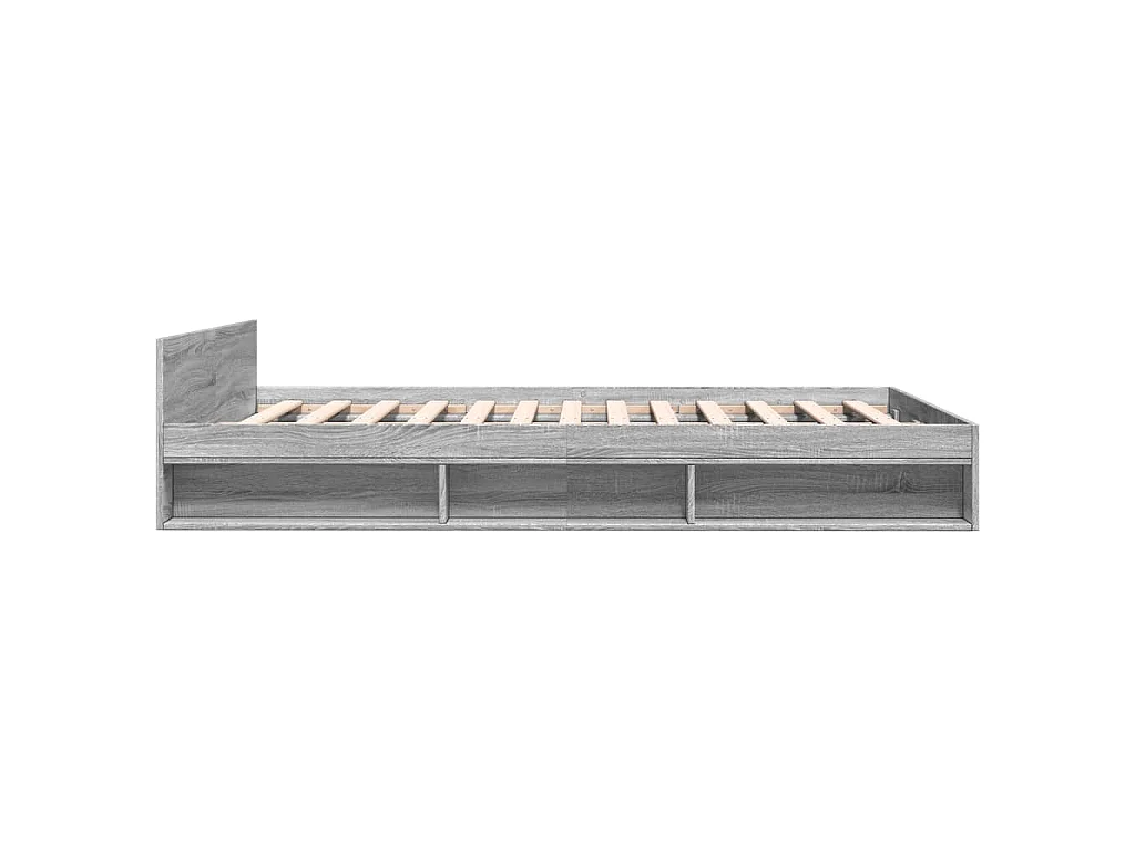 Bettgestell mit Schubladen Grau Sonoma 120x190 cm Holzwerkstoff