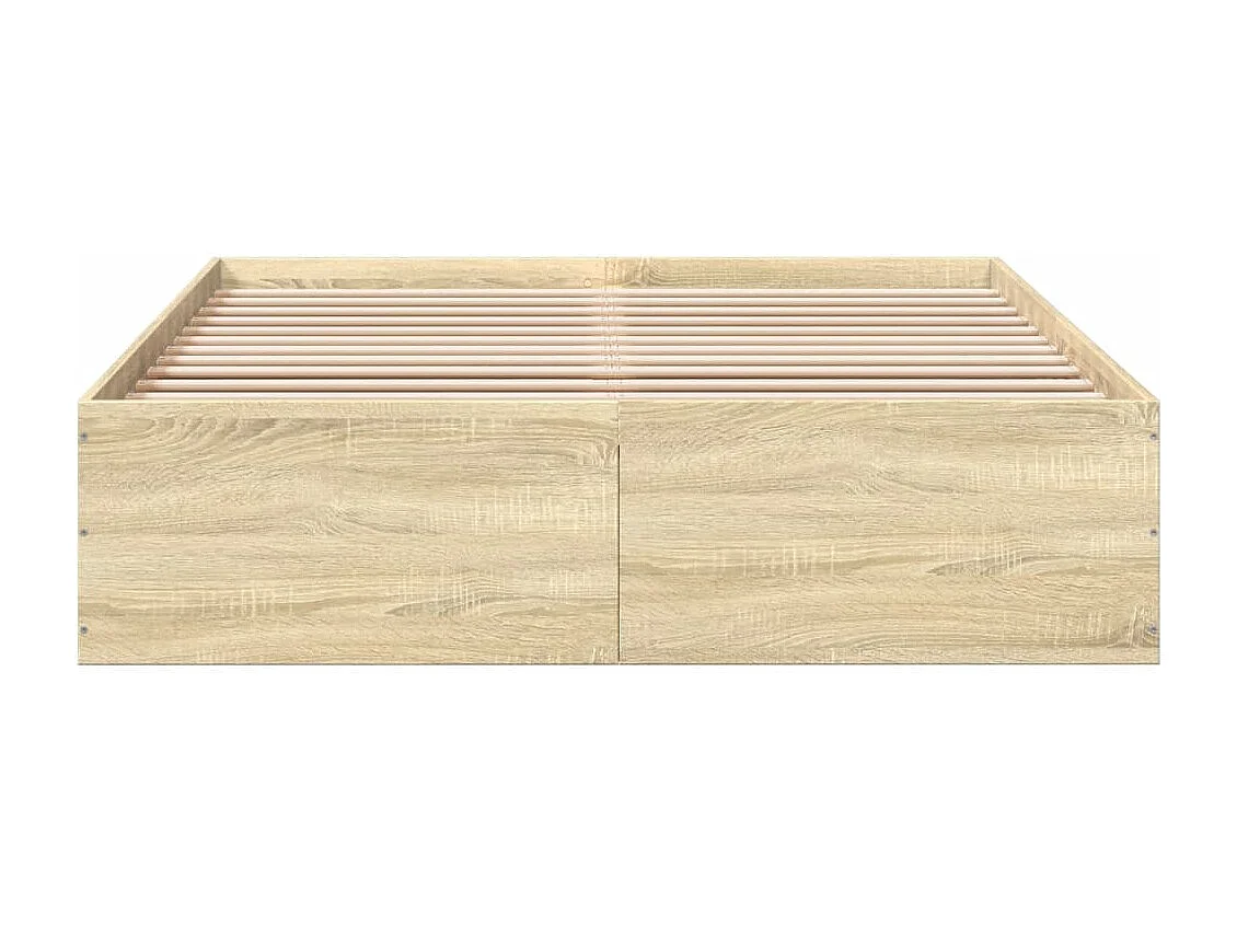 Cadre de lit sans matelas chêne sonoma 140x200 cm
