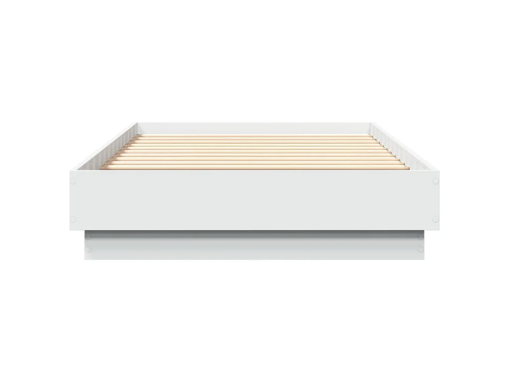 Bedframe met LED-verlichting wit 90x190 cm