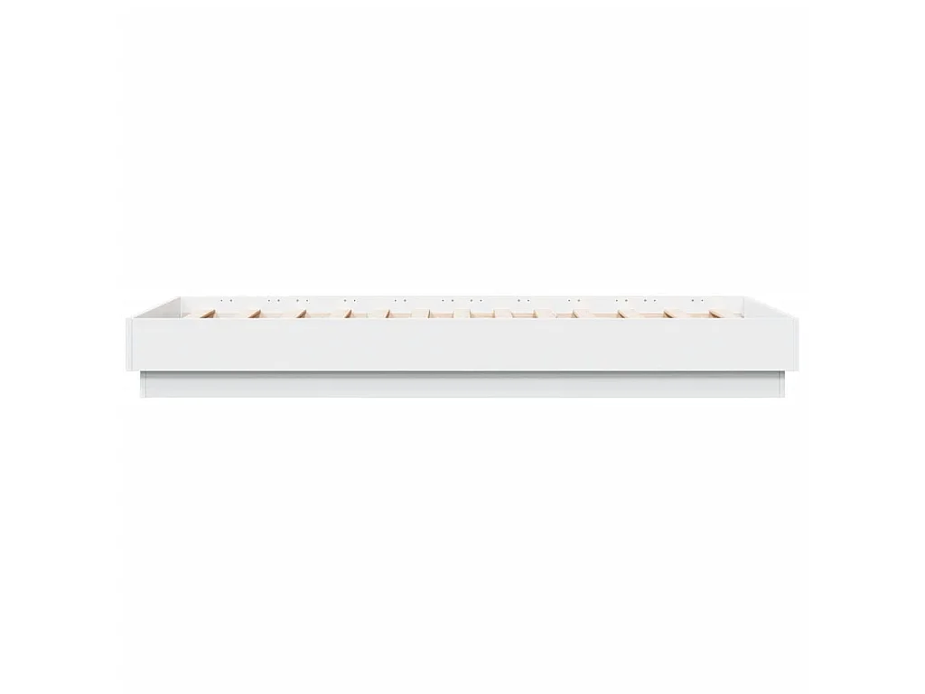 Bedframe met LED-verlichting wit 90x190 cm