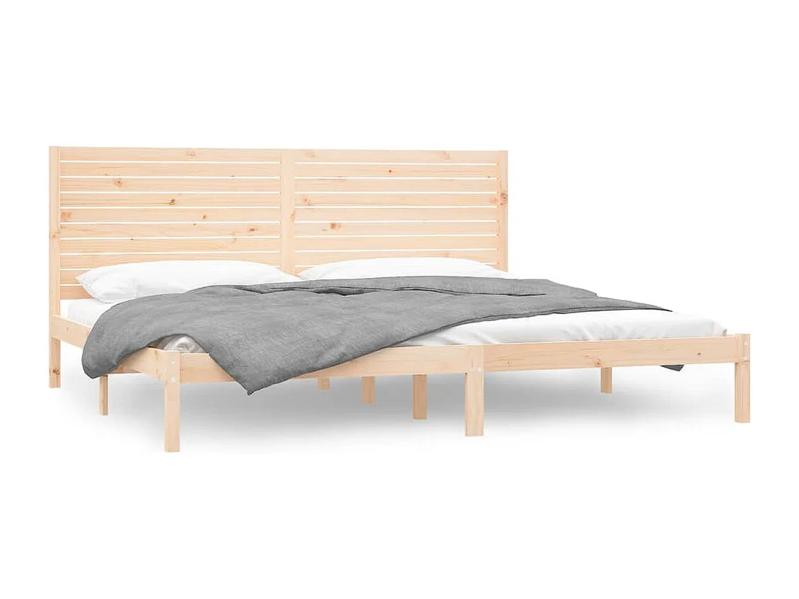 Cadre de lit sans matelas 180x200 cm bois massif
