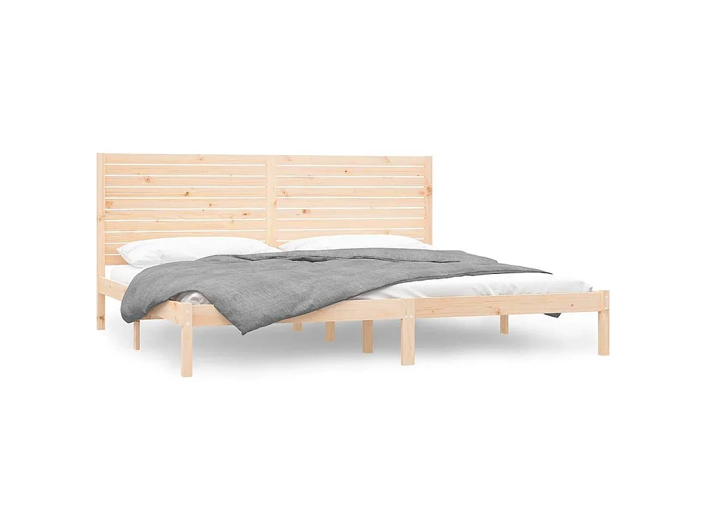 Estructura de cama madera maciza 180x200 cm