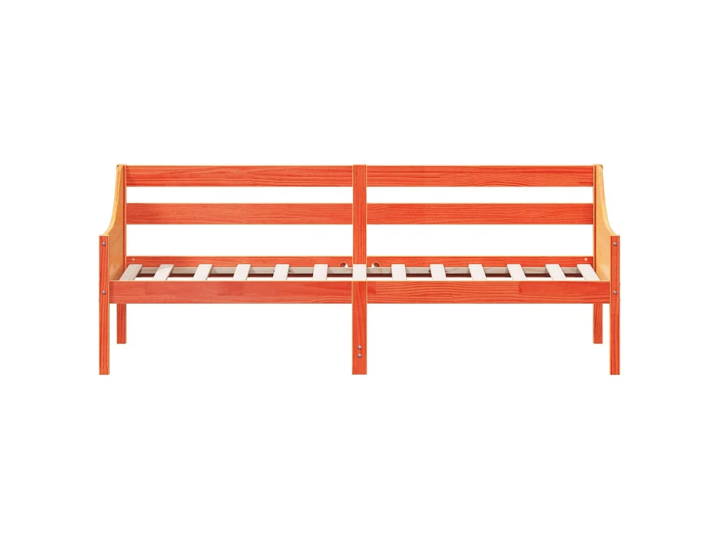 Lit de jour sans matelas cire marron 80x200 cm bois pin massif