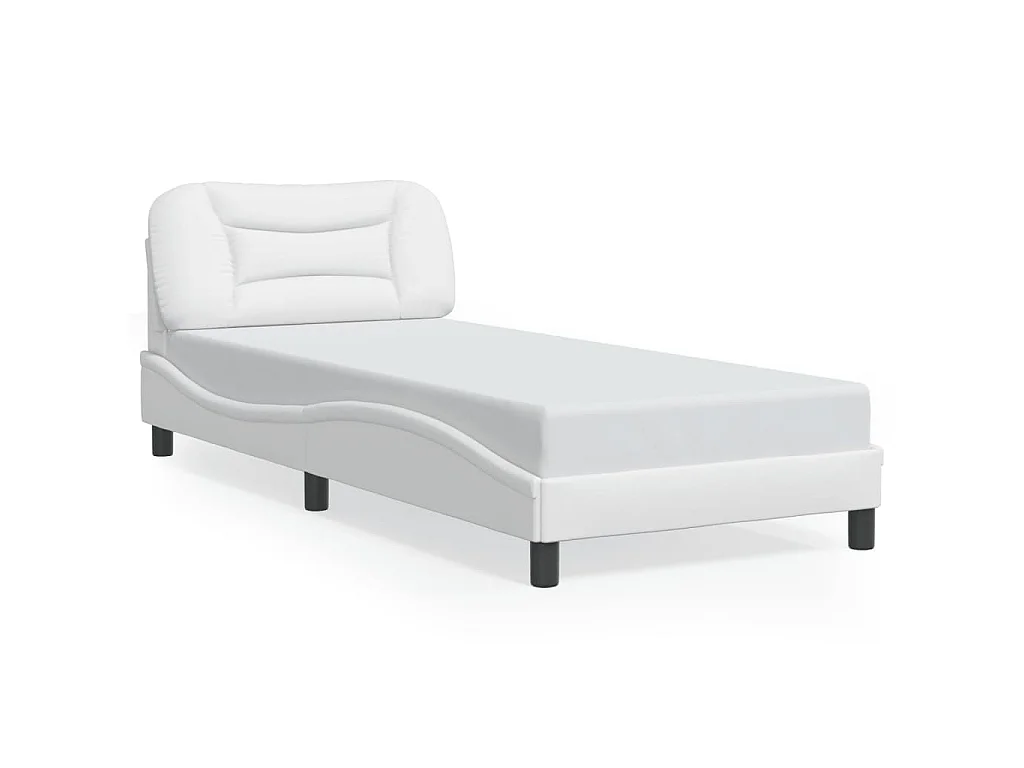 Estrutura de cama com LED sem colchão Hvar 90x190cm branco