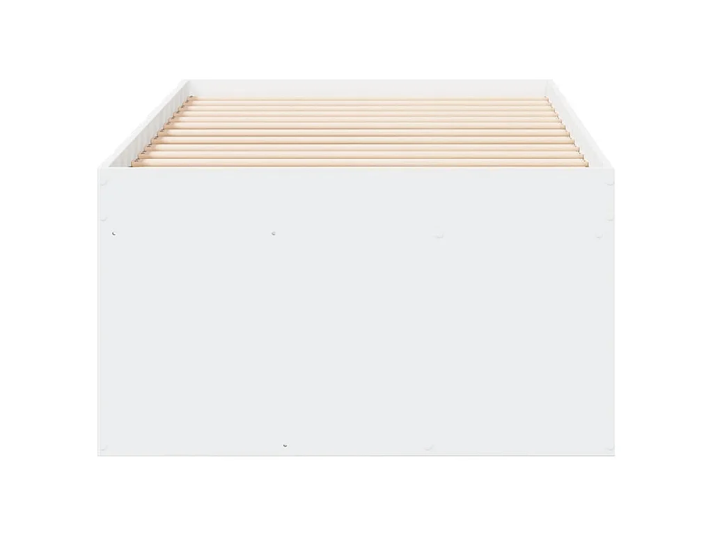 Sofá cama con cajones sin colchón blanco 90x200 cm