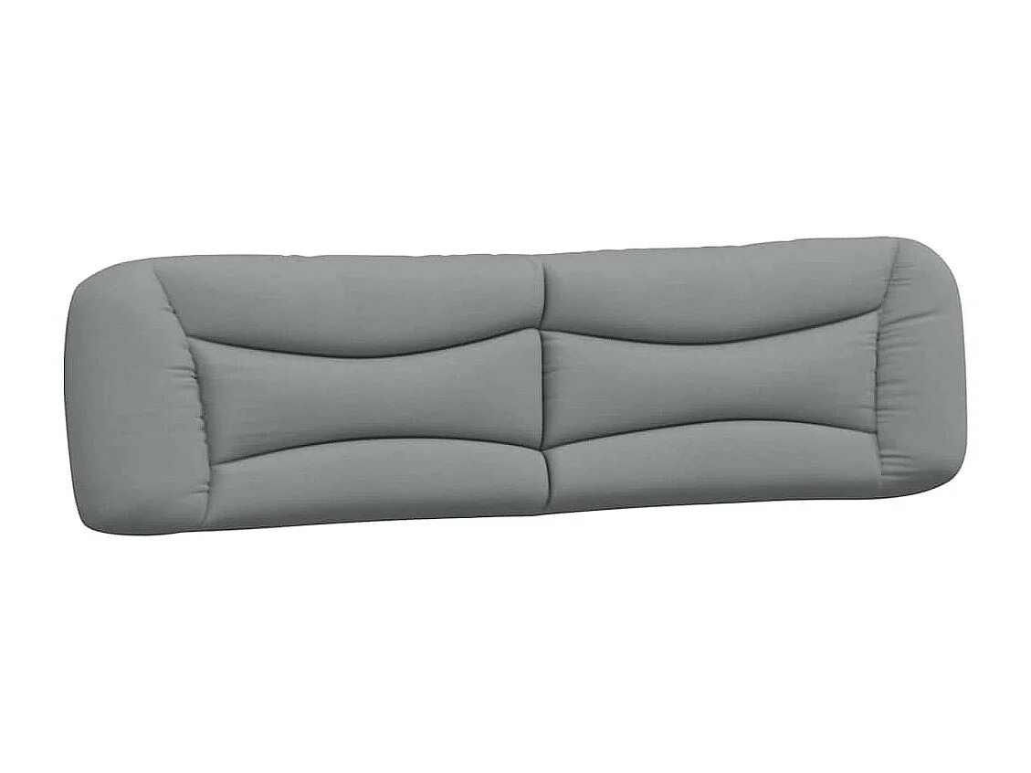 Cadre de lit sans matelas Hvar gris clair 200x200 cm tissu