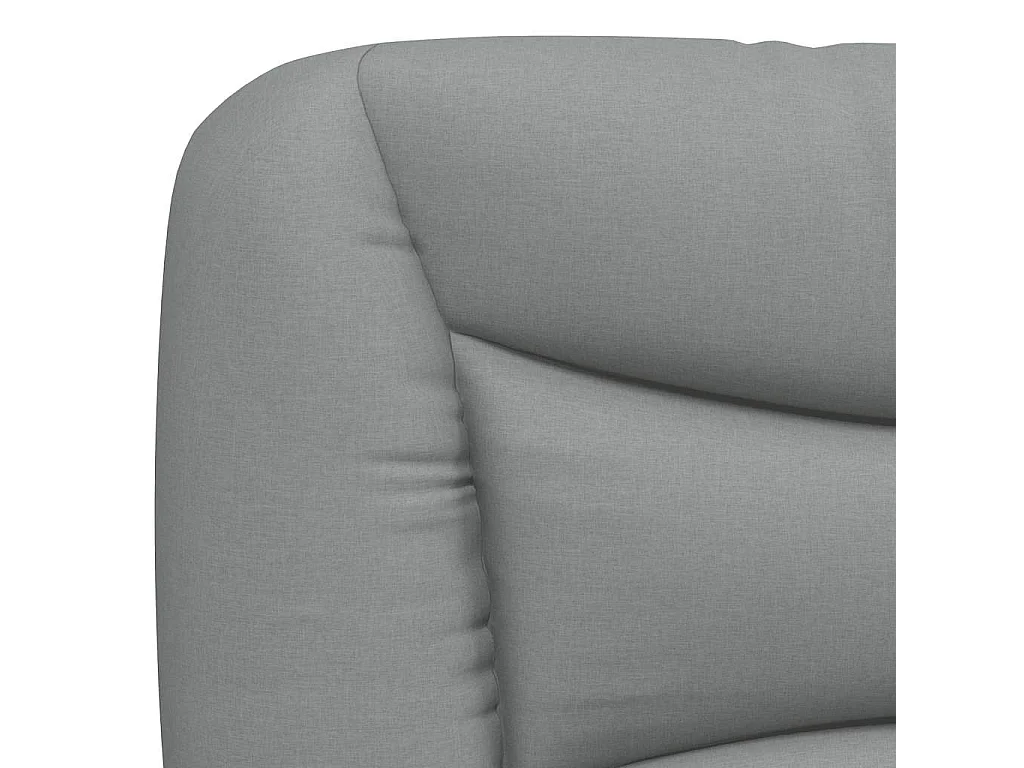 Bedframe zonder matras "Hvar" stof lichtgrijs 200x200 cm