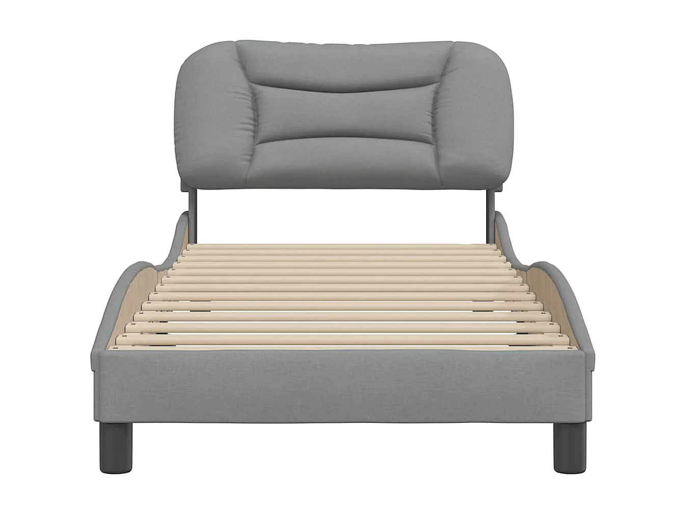 Giroletto senza Materasso Hvar Grigio Chiaro 90x190 cm Tessuto