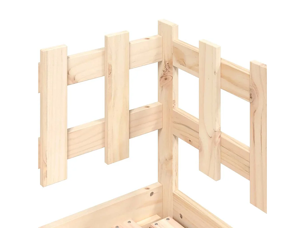 Dormeuse Estraibile 2x(90x200) cm Legno Massello di Pino