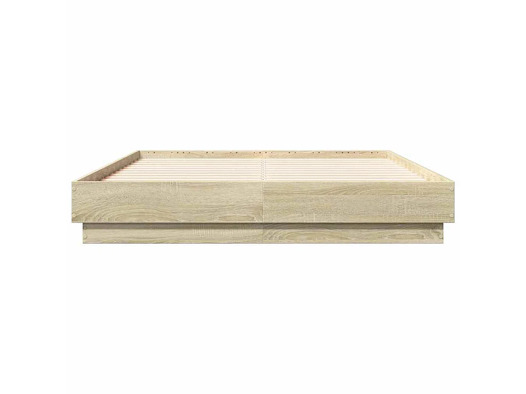 Cadre de lit sans matelas chêne sonoma 140x190 cm