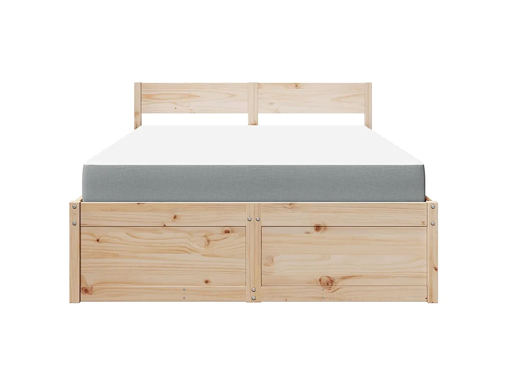 Bed met lades en matras massief grenenhout 120x200 cm