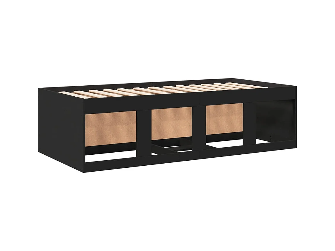 Tagesbett mit Schubladen ohne Matratze Schwarz 90x190 cm