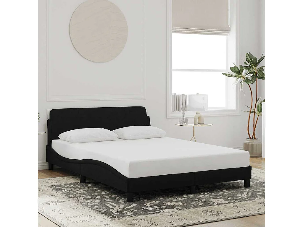 Bedframe "Dover" 140x190 cm fluweel zwart