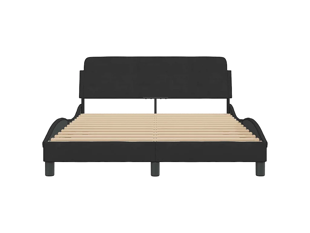 Bedframe "Dover" 140x190 cm fluweel zwart