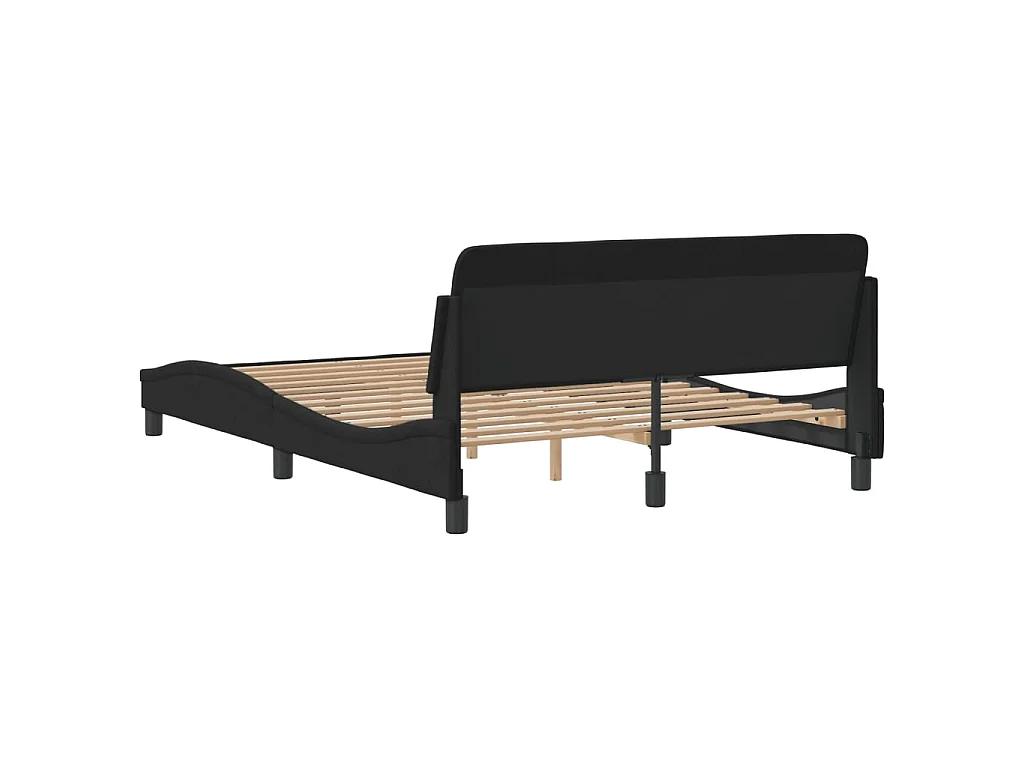 Bedframe "Dover" 140x190 cm fluweel zwart