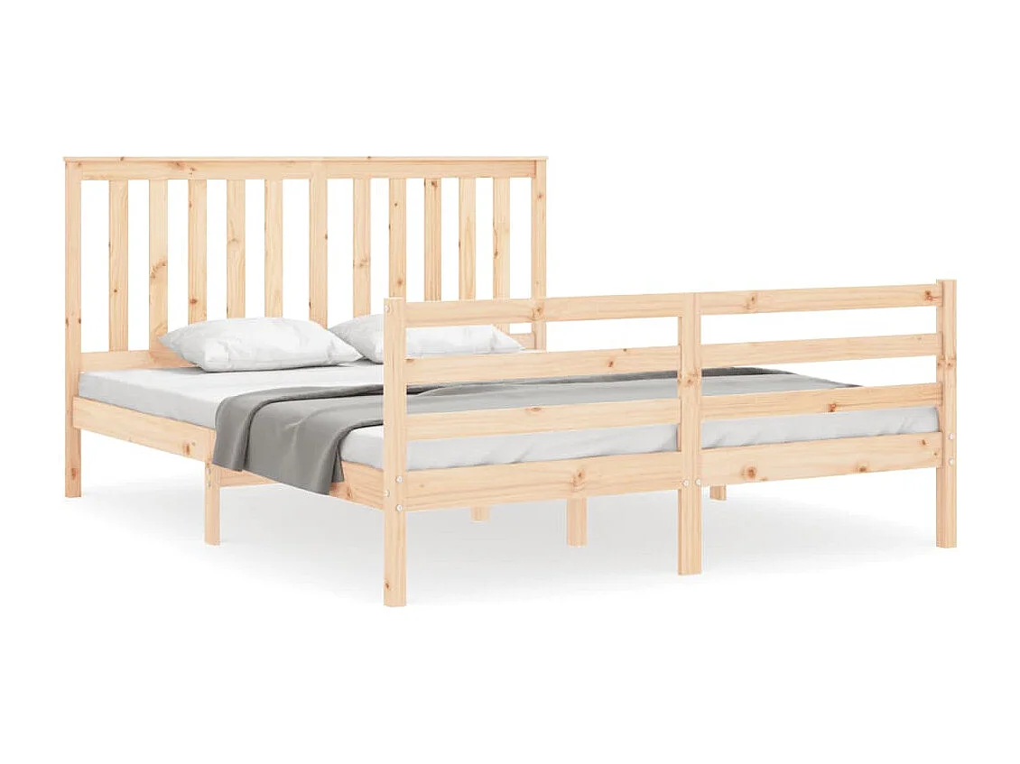 Cadre de lit sans matelas bois massif