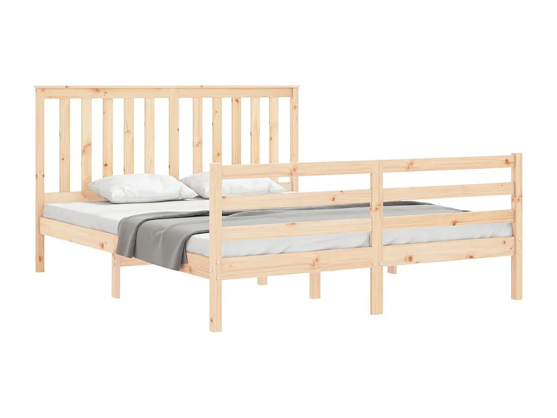 Cadre de lit sans matelas bois massif