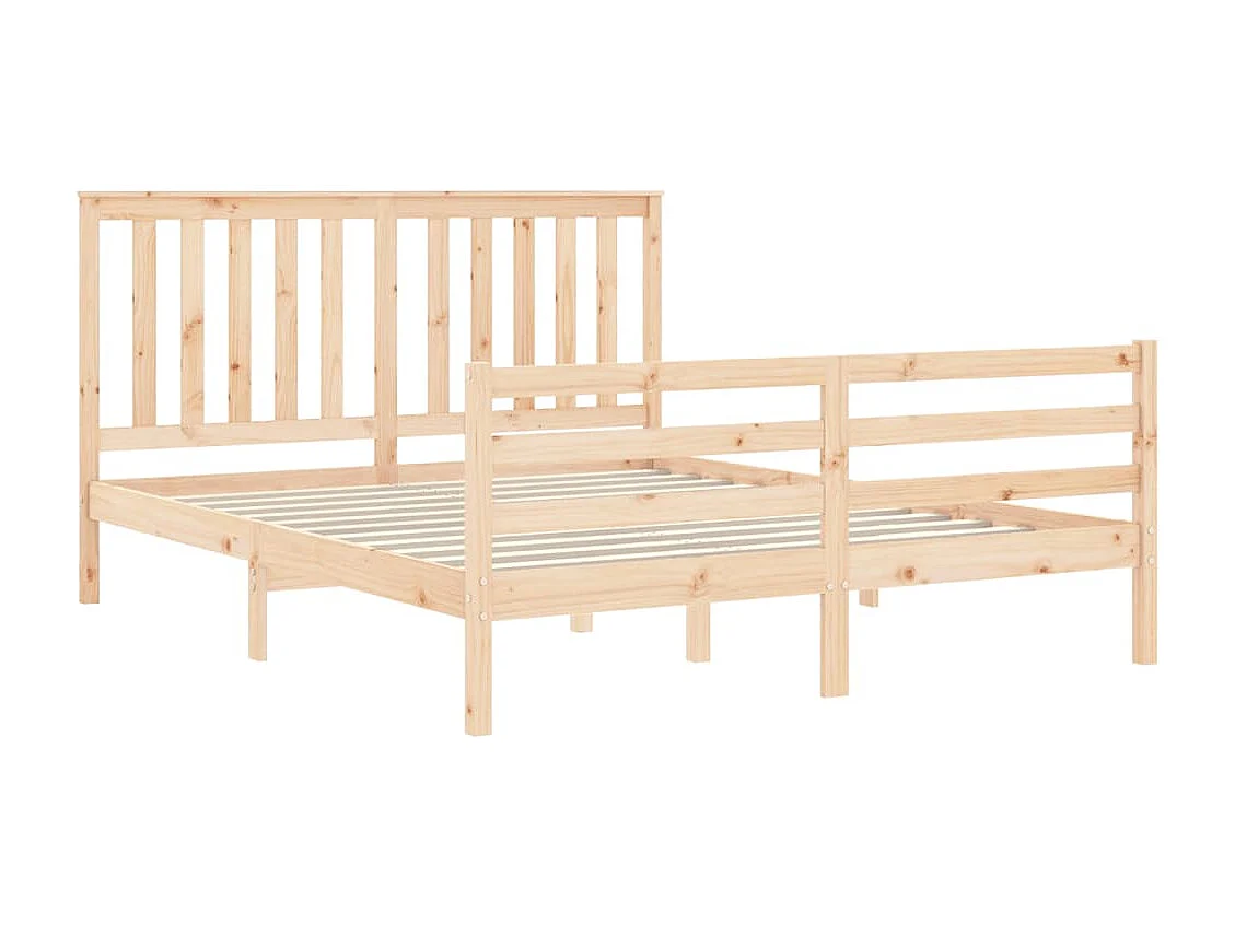 Cadre de lit sans matelas bois massif