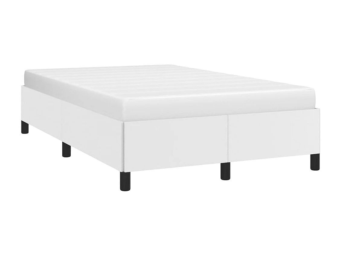 Cadre de lit sans matelas blanc 120x190 cm similicuir