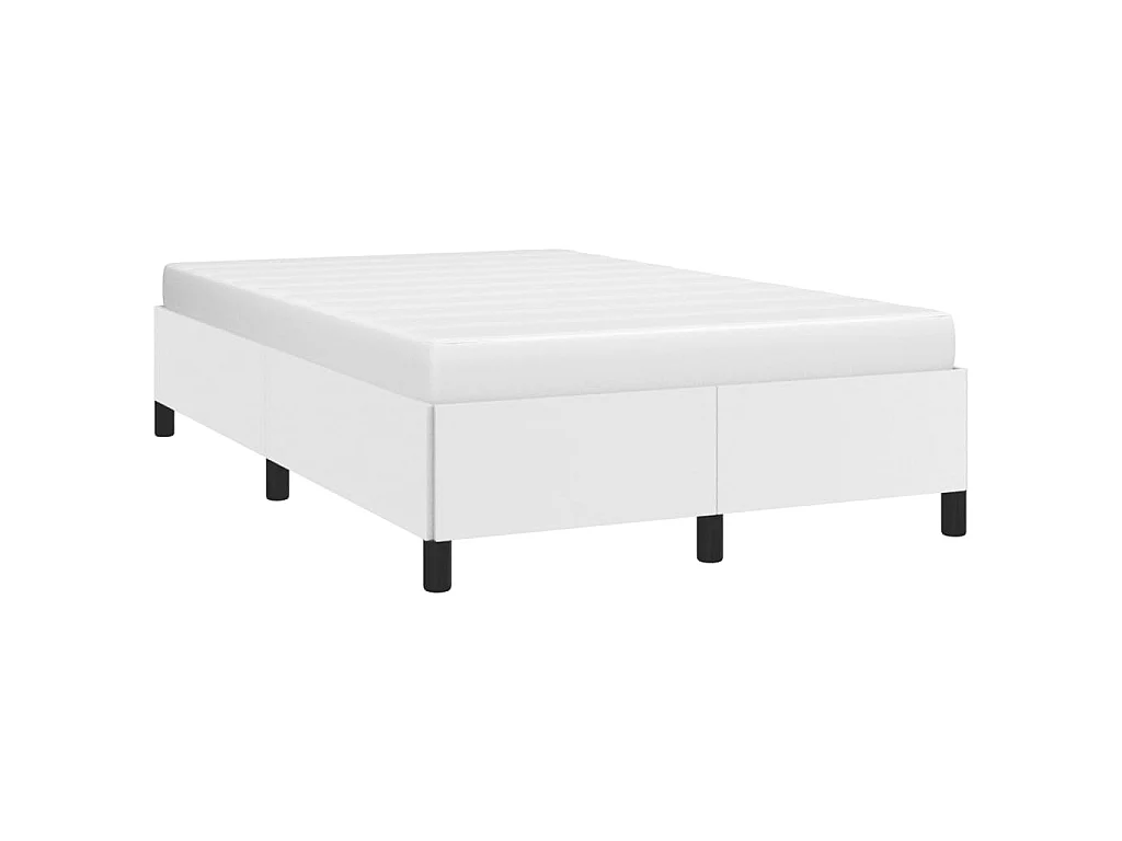 Cadre de lit sans matelas blanc 120x190 cm similicuir