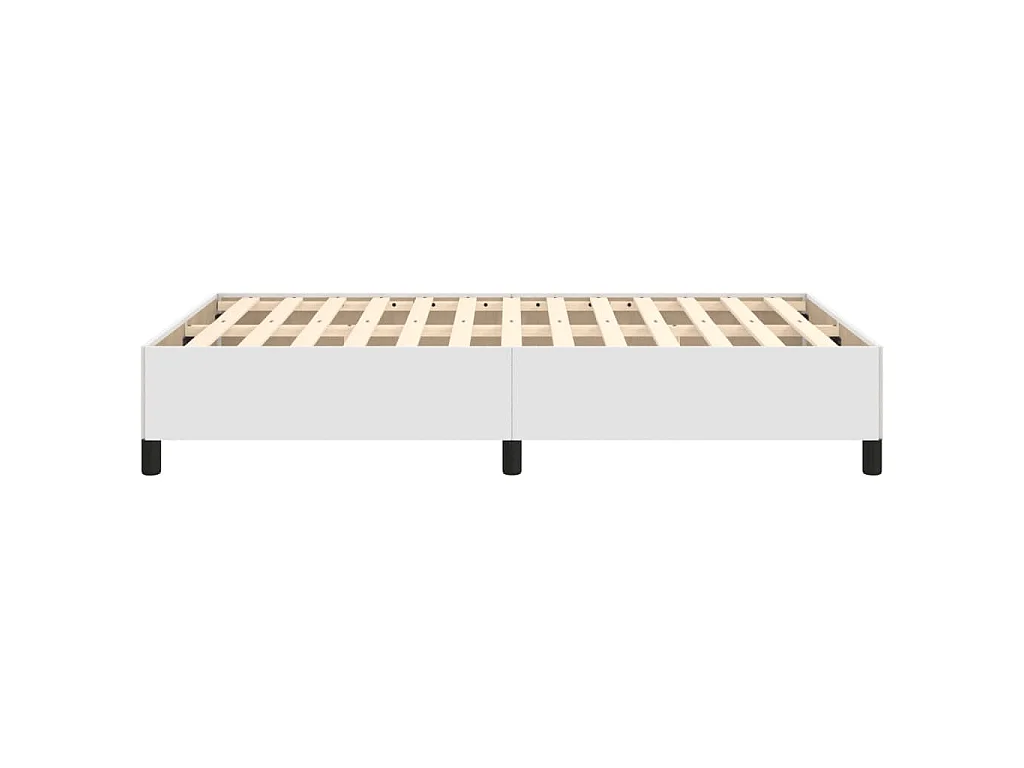 Cadre de lit sans matelas blanc 120x190 cm similicuir