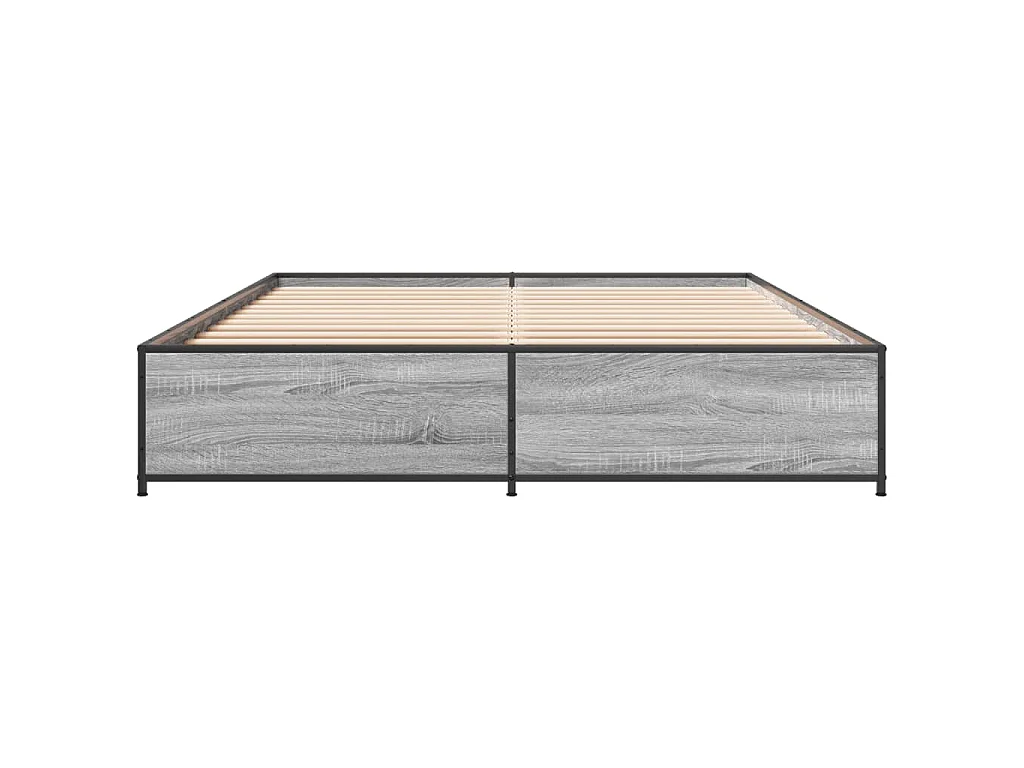 Cadre de lit sans matelas sonoma gris 135x190 cm