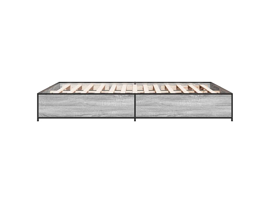 Cadre de lit sans matelas sonoma gris 135x190 cm