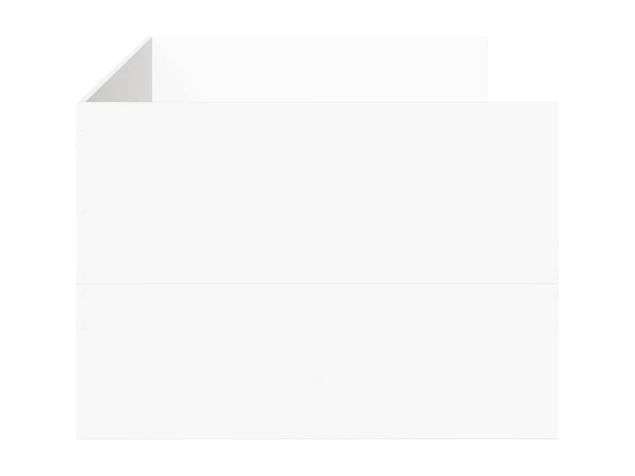 Divano Letto con Cassetti senza Materasso Bianco 90x200 cm