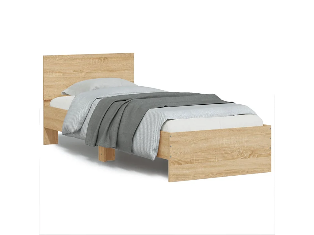 Cadre de lit sans matelas avec lumières LED 90x190 cm