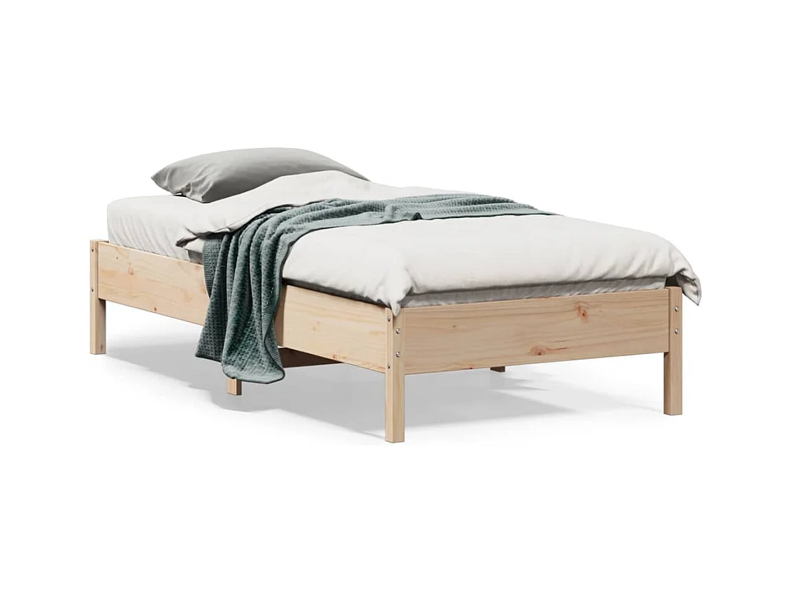 Cadre de lit sans matelas 90x190 cm bois de pin massif