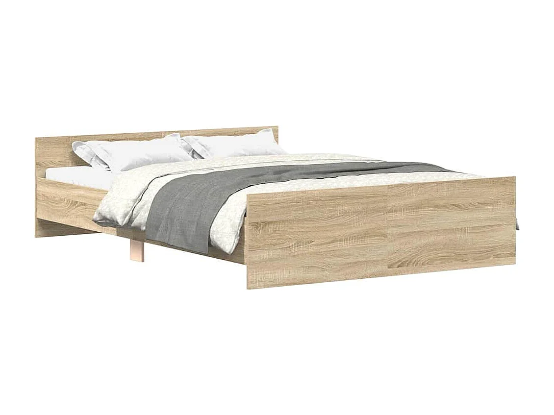 Cadre de lit sans matelas chêne sonoma 120x190 cm